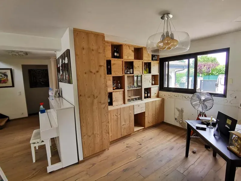 Cuisine et coin repas aménagés sur-mesure par Rob'Art